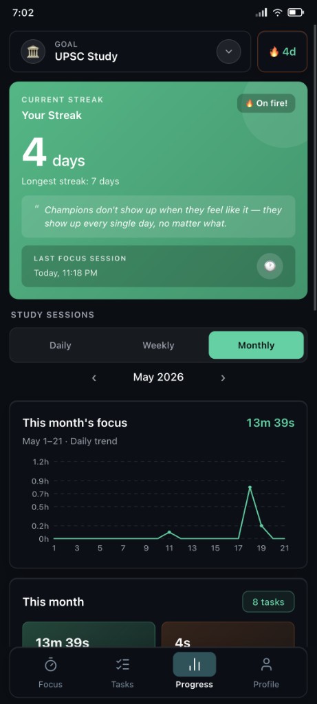Build daily study streaks in Studybo
