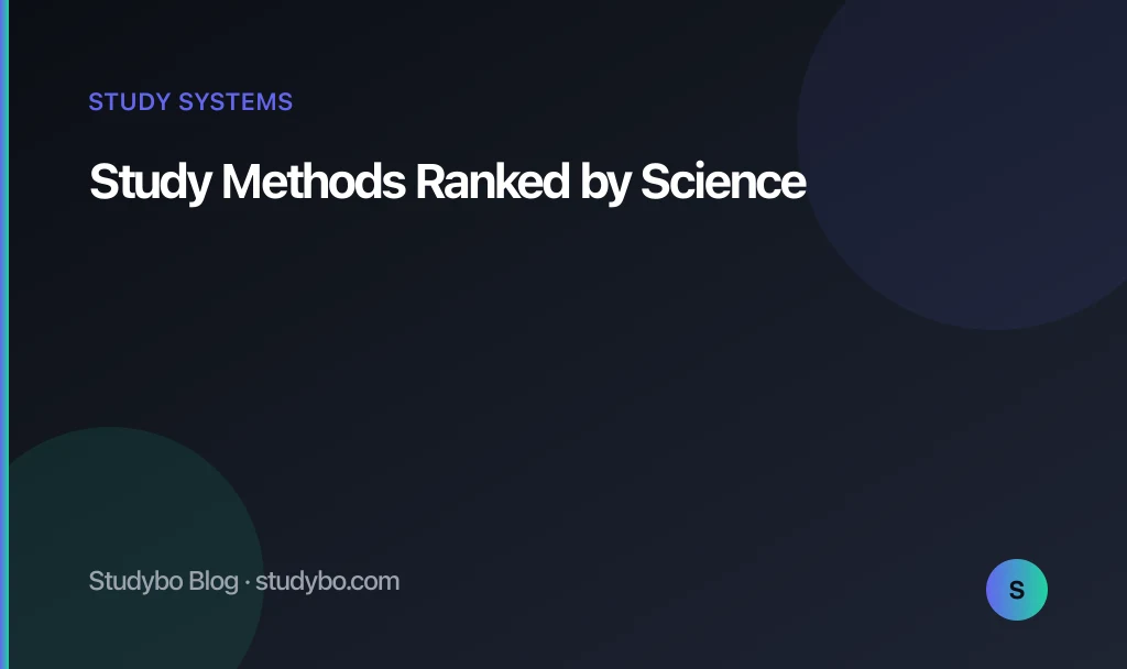 Study Methods Ranked by Science — Studybo Blog